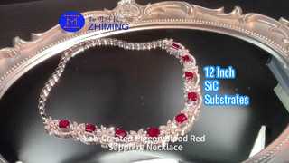 맞춤형 보석 주얼리 실험실에서 자란 비둘기 블러드 레드 사파이어 목걸이