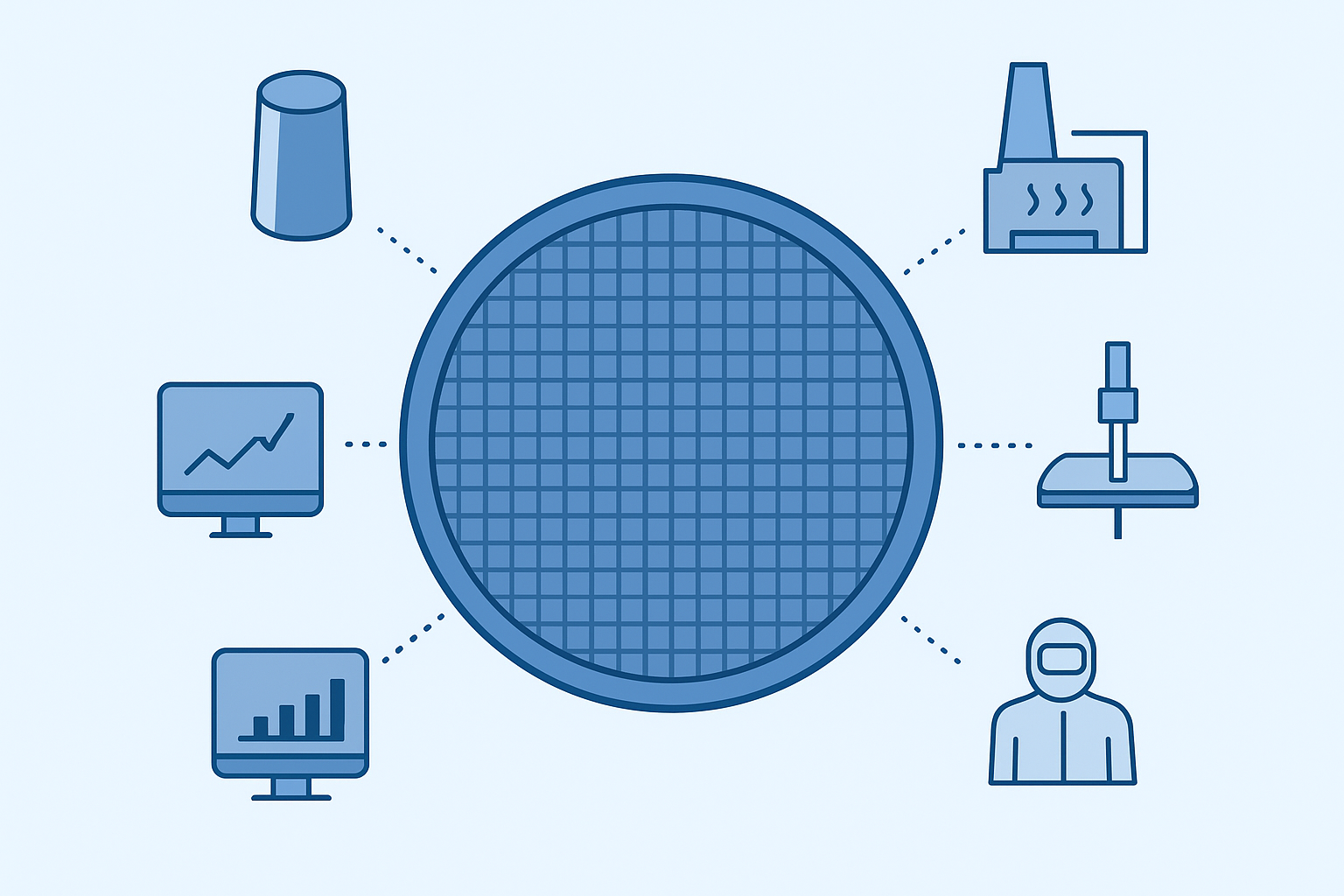최신 회사 블로그 반도체 제조 공정에서 웨이퍼 품질에 영향을 미치는 5가지 주요 요인