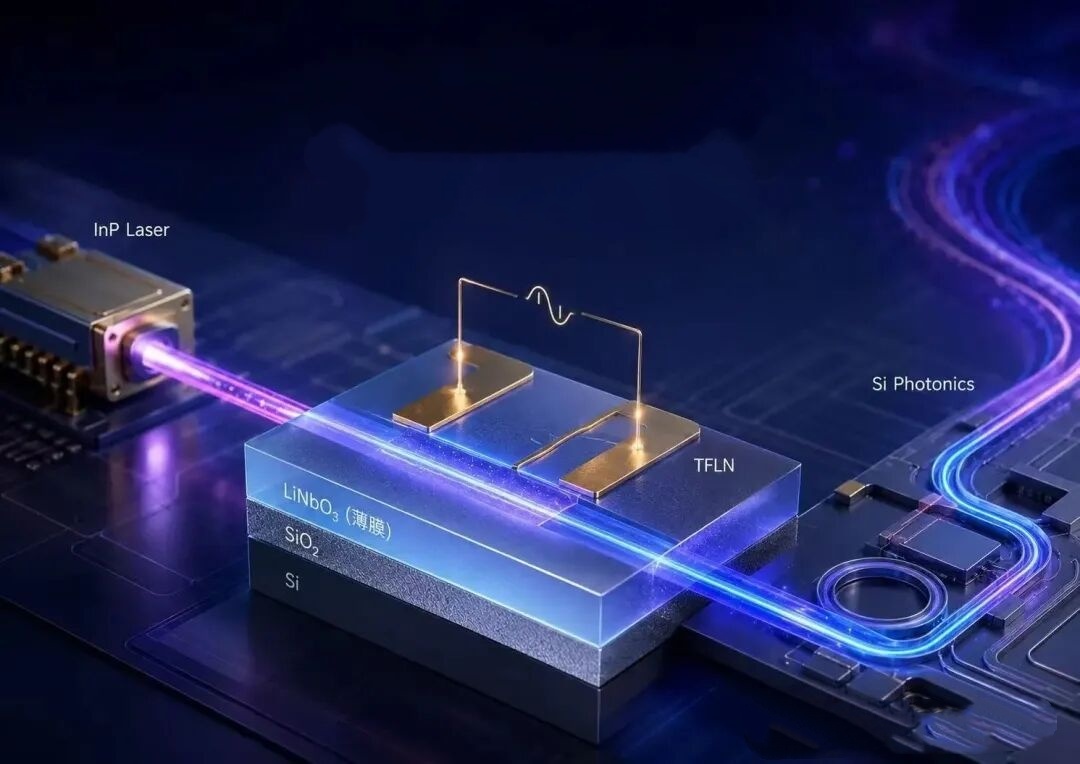 최신 회사 블로그 Thin-Film Lithium Niobate: A New Modulation Layer for High-Speed Optical Transceivers