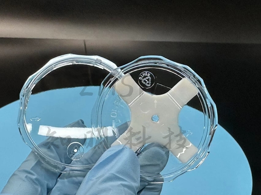 주문 4 인치 사파이어 웨이퍼 단일 트레이 PE / PP 박스 단일 패키징 온라인 제조