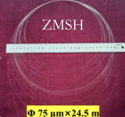 주문 사파이어 섬유 75um 100um 고 굴절력 고 전력 레이저 광 통신 온라인 제조