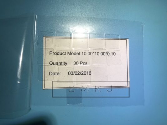 주문 정연한 사파이어 웨이퍼/광학 렌즈를 위해 사파이어 수정같은 유리 10x10mm 5x5mm 온라인 제조
