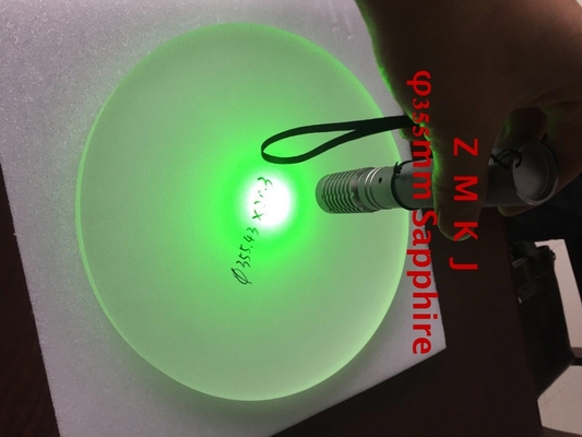 주문 두 배 측은 사파이어 광학적인 Windows 주문 크기 직경 φ350mm를 닦았습니다 온라인 제조