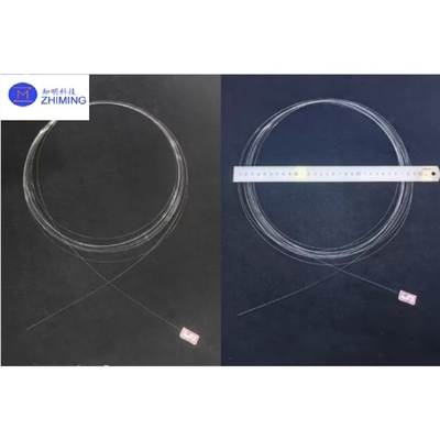 주문 사파이어 섬유 Al2O3 단일 크리스탈 투명한 크리스탈 광 케이블 광섬유 통신 라인 25-500um 온라인 제조