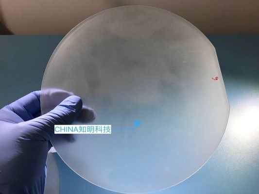 주문 사파이어 웨이퍼 8' 다이아몬드 200mm ± 0.2mm 두께 725Um C 평면 SSP, DSP 경화 9.0 온라인 제조