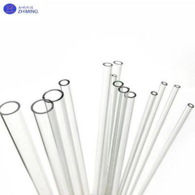 주문 투명 석영 모세관 대구경 / 소구경 불규칙 유리 튜브 온라인 제조