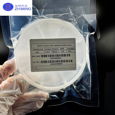 주문 GaN / III-질화물 에피탁시용 4인치 C-Plane SSP 사파이어 웨이퍼 온라인 제조