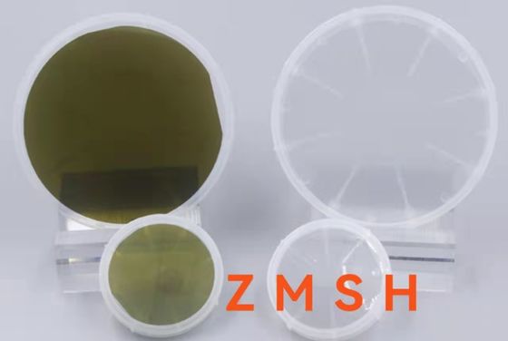 주문 2 인치 Dia 50.8 밀리미터 4H-세미 SiC 기판 조사 등급 단일 결정 온라인 제조